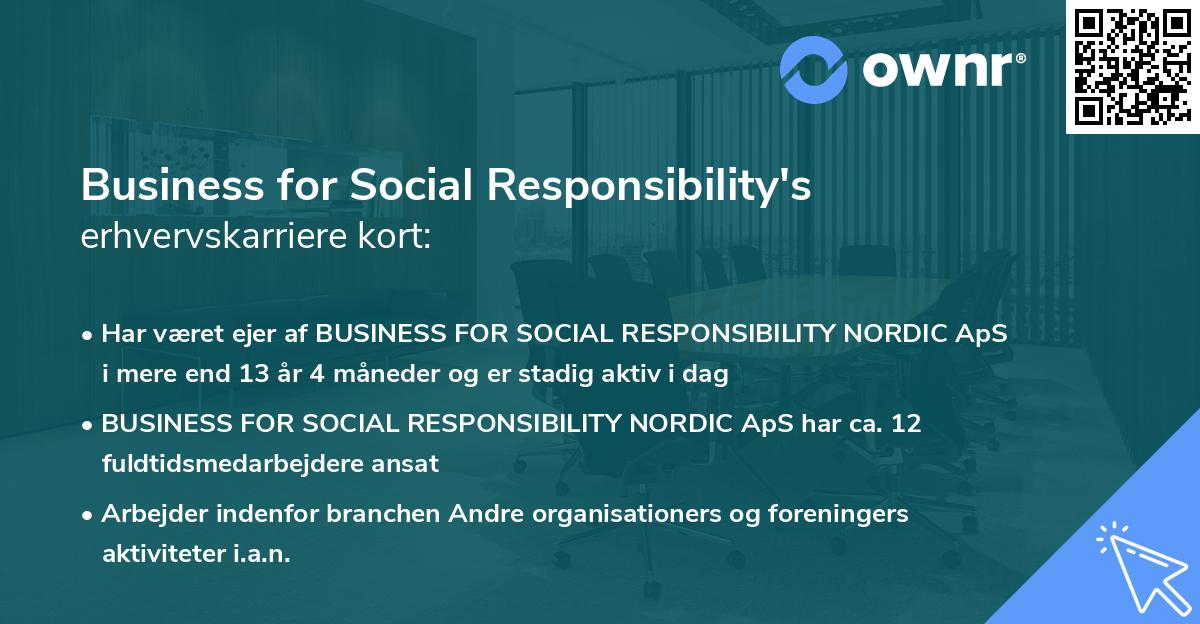 Business for Social Responsibility's erhvervskarriere kort