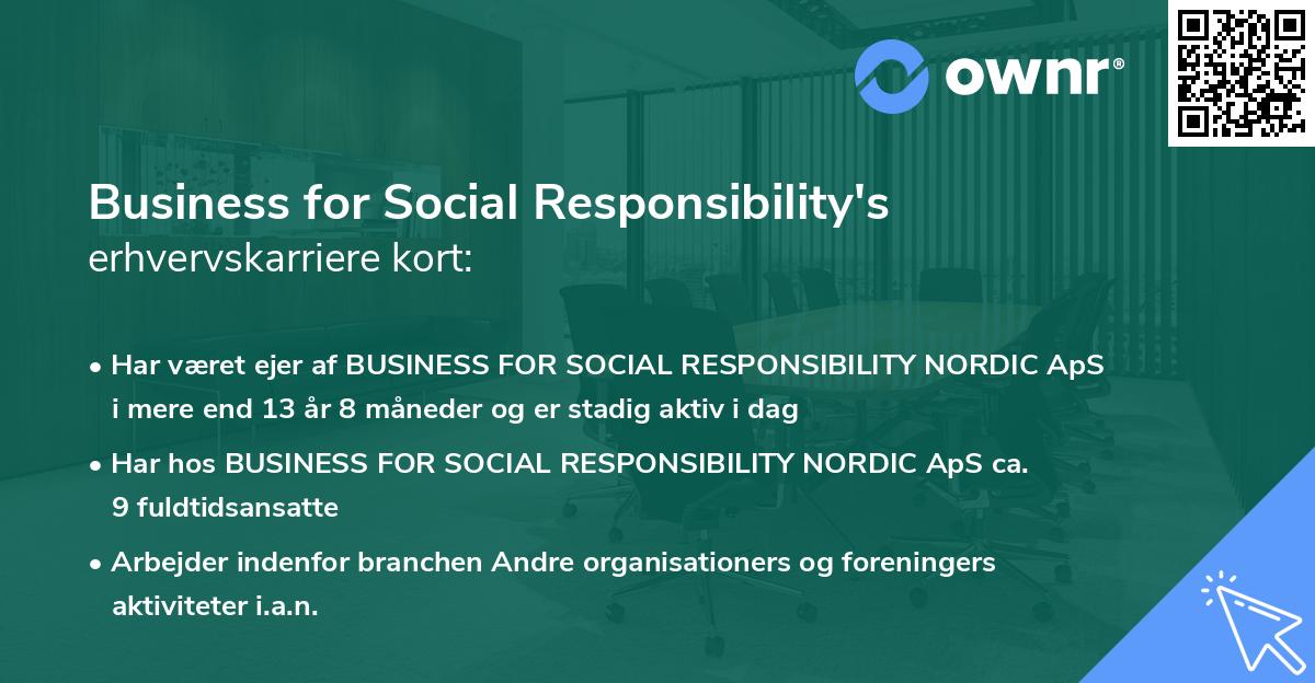Business for Social Responsibility's erhvervskarriere kort