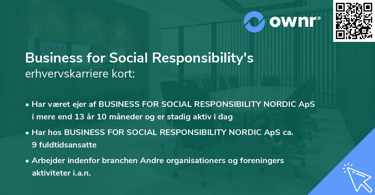 Business for Social Responsibility's erhvervskarriere kort