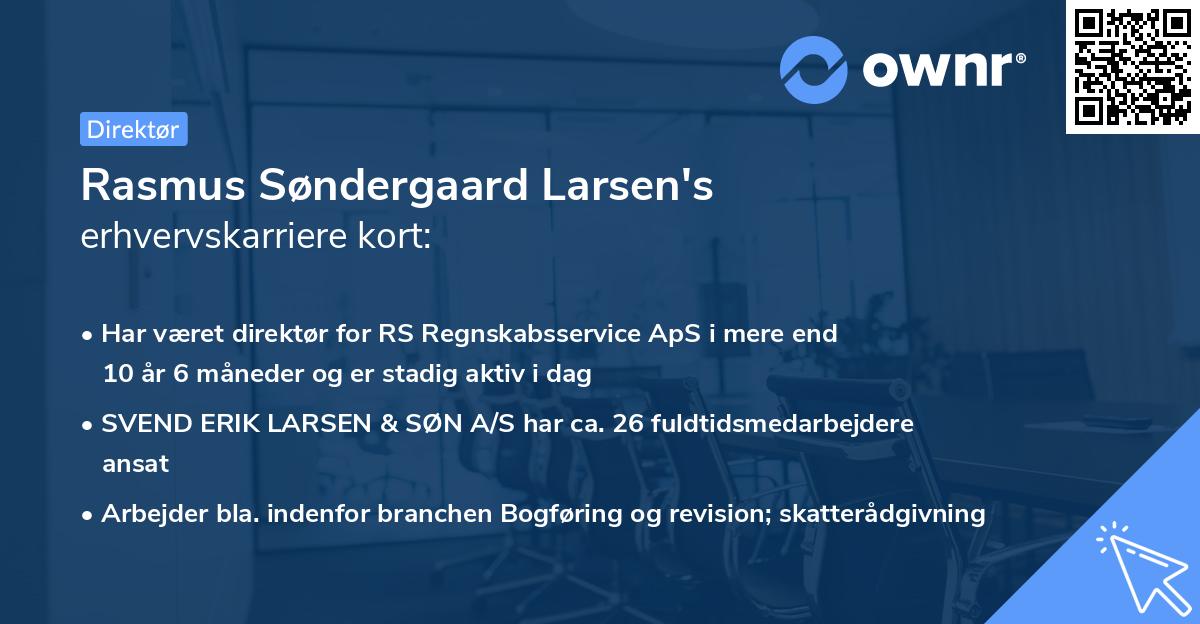 Rasmus Søndergaard Larsen's erhvervskarriere kort
