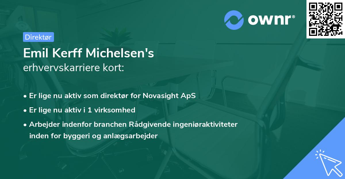 Emil Kerff Michelsen's erhvervskarriere kort