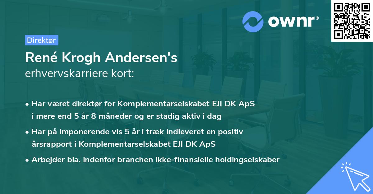 René Krogh Andersen's erhvervskarriere kort