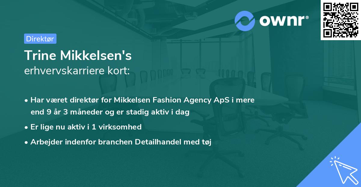 Trine Mikkelsen's erhvervskarriere kort