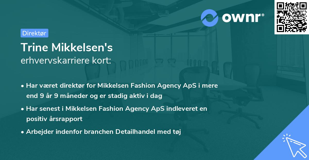 Trine Mikkelsen's erhvervskarriere kort