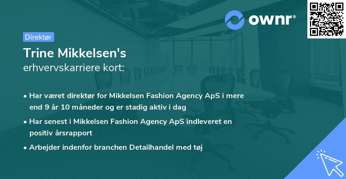 Trine Mikkelsen's erhvervskarriere kort
