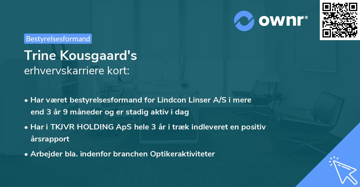 Trine Kousgaard's erhvervskarriere kort