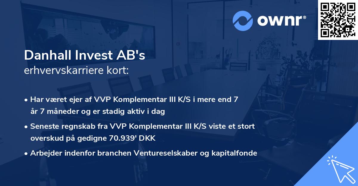 Danhall Invest AB's erhvervskarriere kort