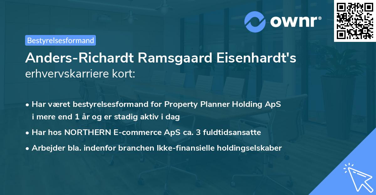 Anders-Richardt Ramsgaard Eisenhardt's erhvervskarriere kort