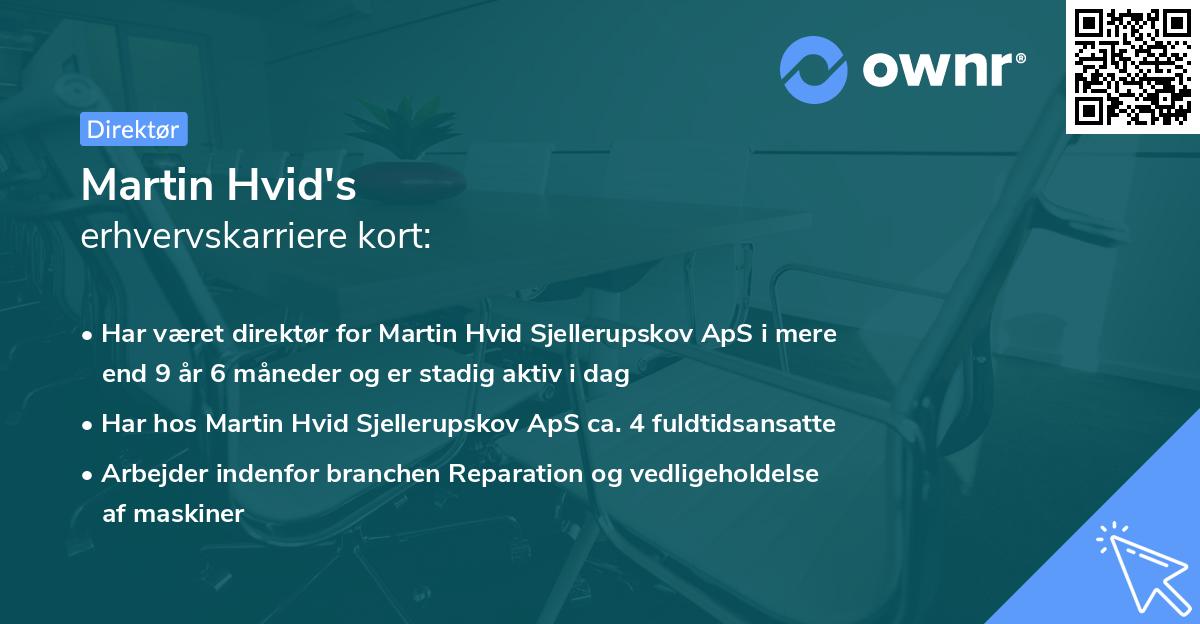 Martin Hvid's erhvervskarriere kort