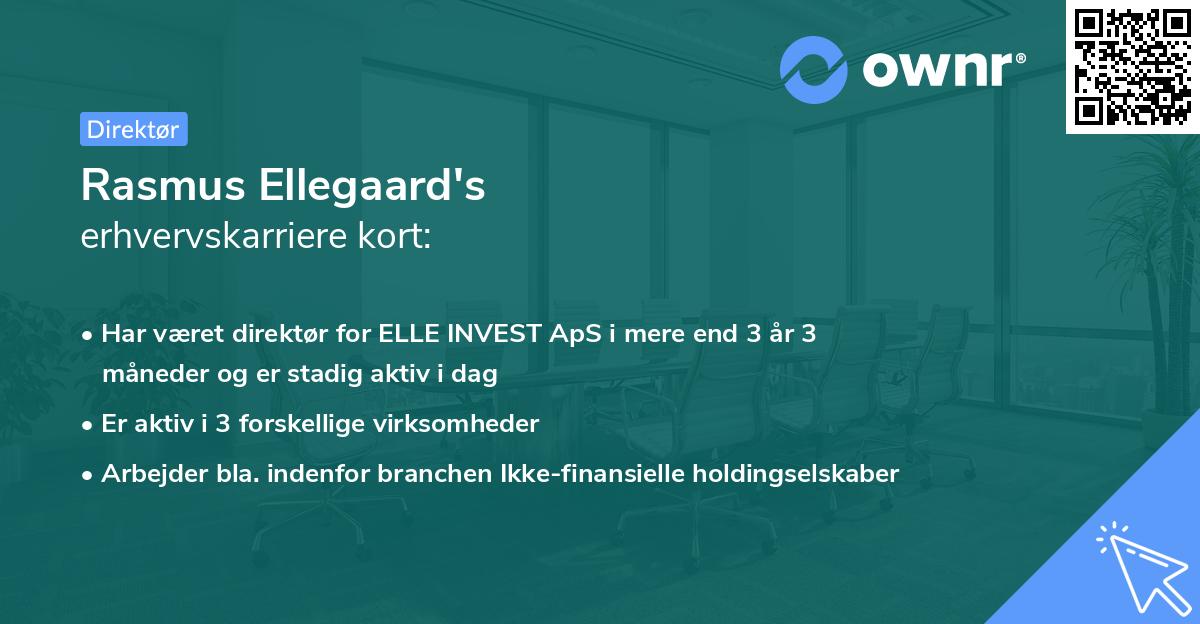Rasmus Ellegaard's erhvervskarriere kort