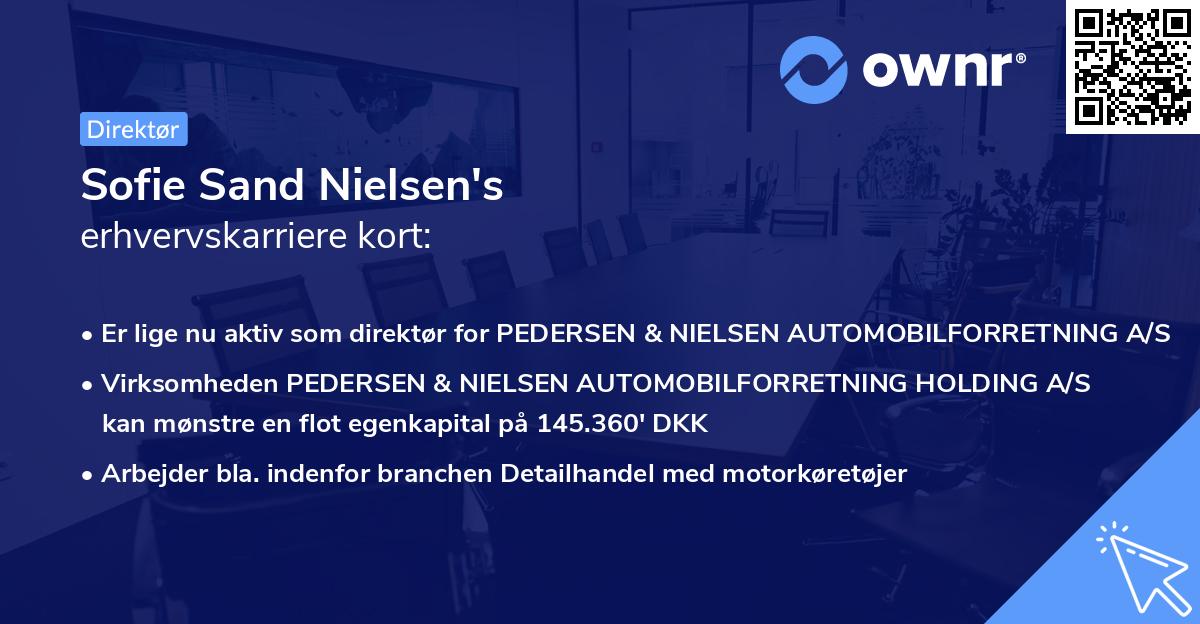 Sofie Sand Nielsen's erhvervskarriere kort