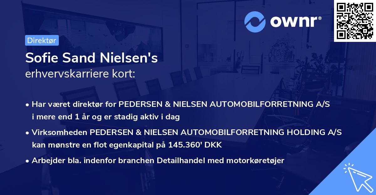 Sofie Sand Nielsen's erhvervskarriere kort