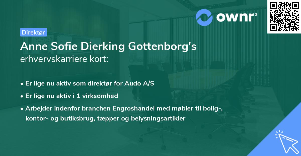 Anne Sofie Dierking Gottenborg's erhvervskarriere kort