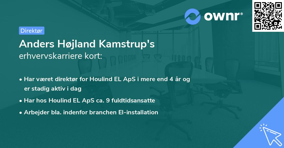Anders Højland Kamstrup's erhvervskarriere kort