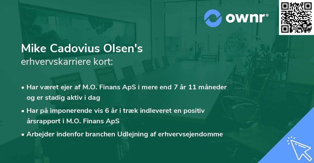 Mike Cadovius Olsen's erhvervskarriere kort