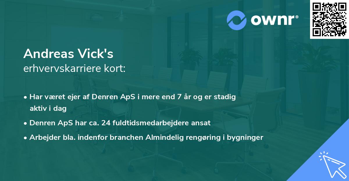 Andreas Vick's erhvervskarriere kort