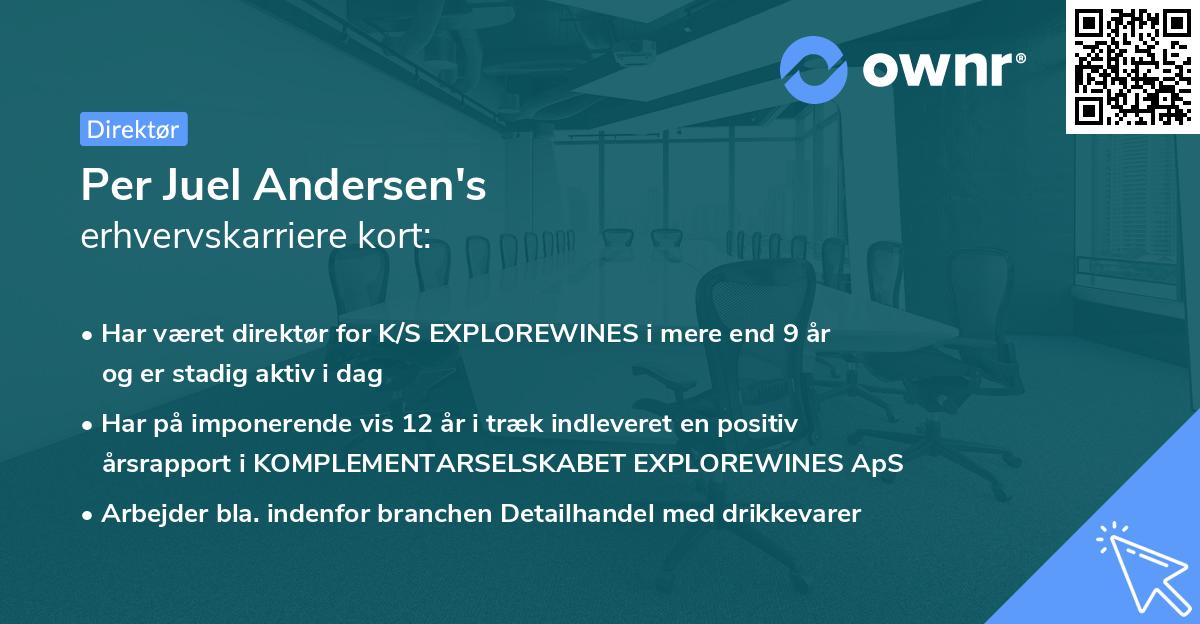 Per Juel Andersen's erhvervskarriere kort