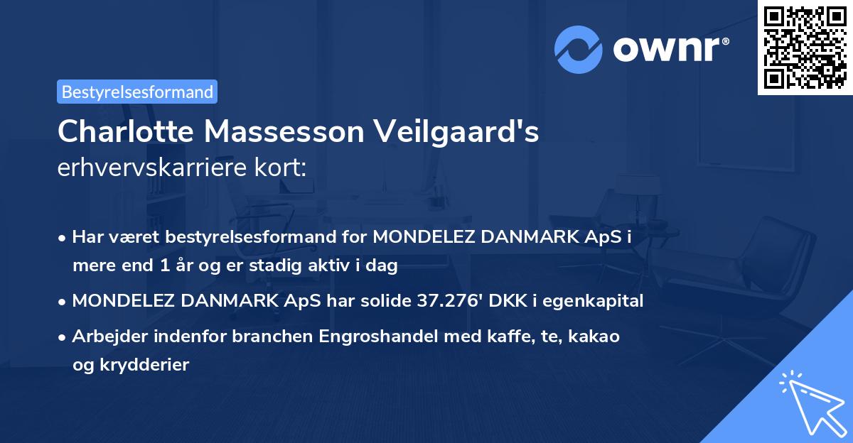 Charlotte Massesson Veilgaard's erhvervskarriere kort