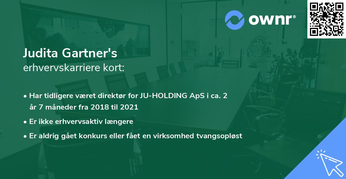 Judita Gartner's erhvervskarriere kort