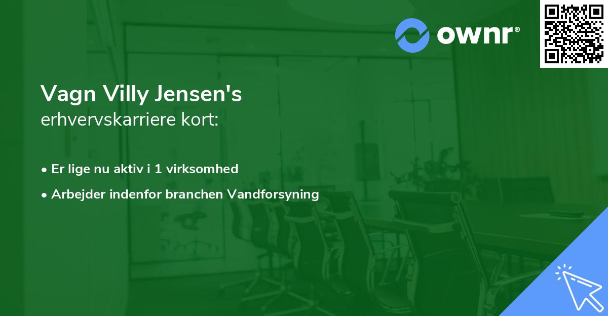 Vagn Villy Jensen's erhvervskarriere kort