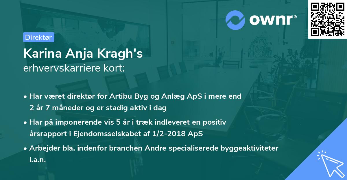 Karina Anja Kragh's erhvervskarriere kort