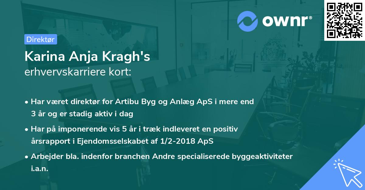 Karina Anja Kragh's erhvervskarriere kort