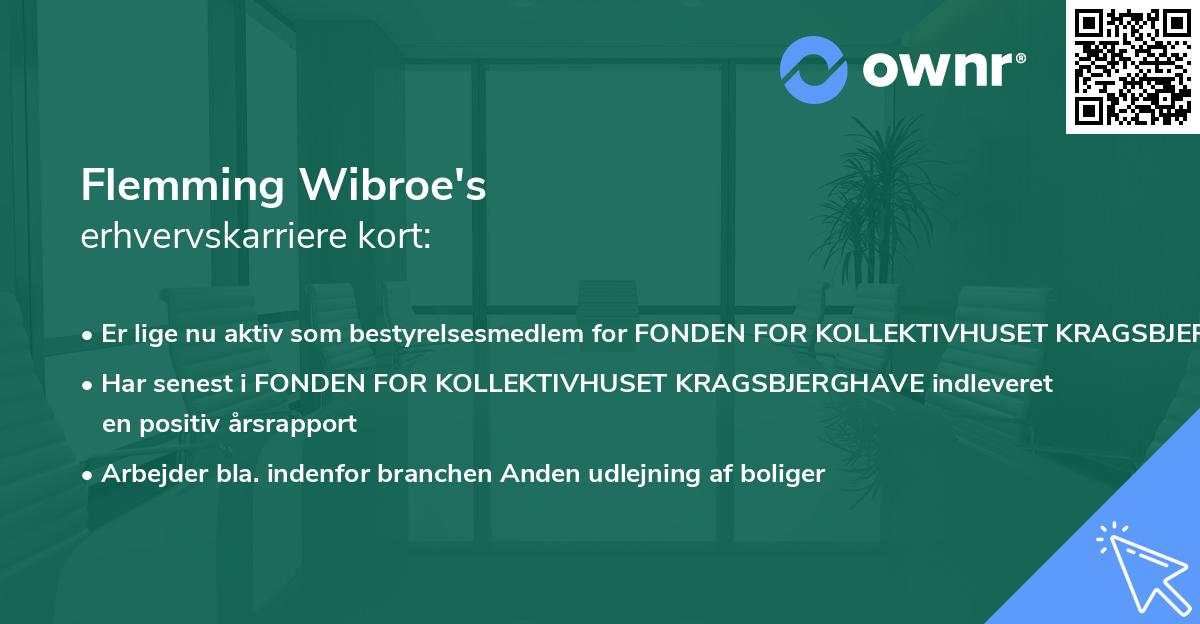Flemming Wibroe's erhvervskarriere kort