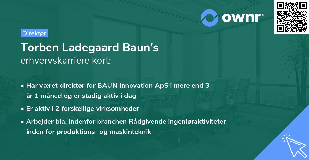Torben Ladegaard Baun's erhvervskarriere kort