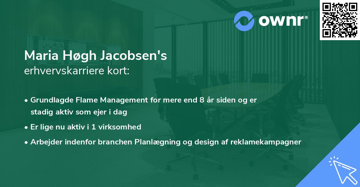 Maria Høgh Jacobsen's erhvervskarriere kort