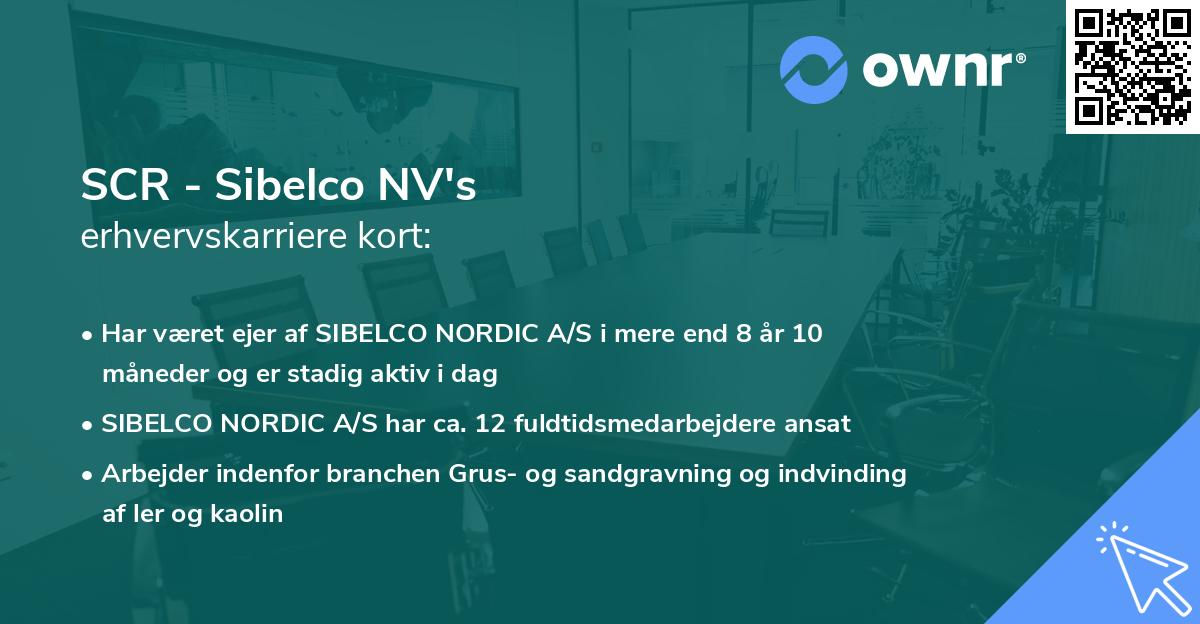SCR - Sibelco NV's erhvervskarriere kort