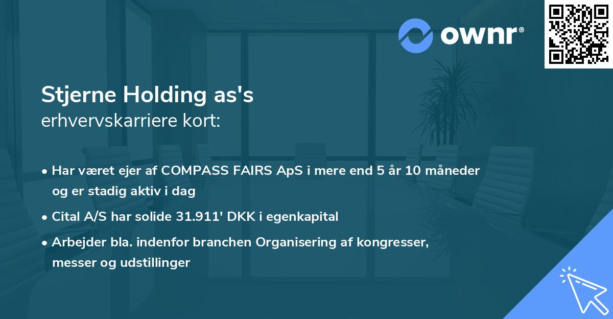 Stjerne Holding as's erhvervskarriere kort