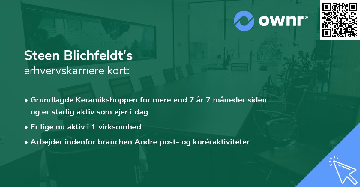 Steen Blichfeldt's erhvervskarriere kort