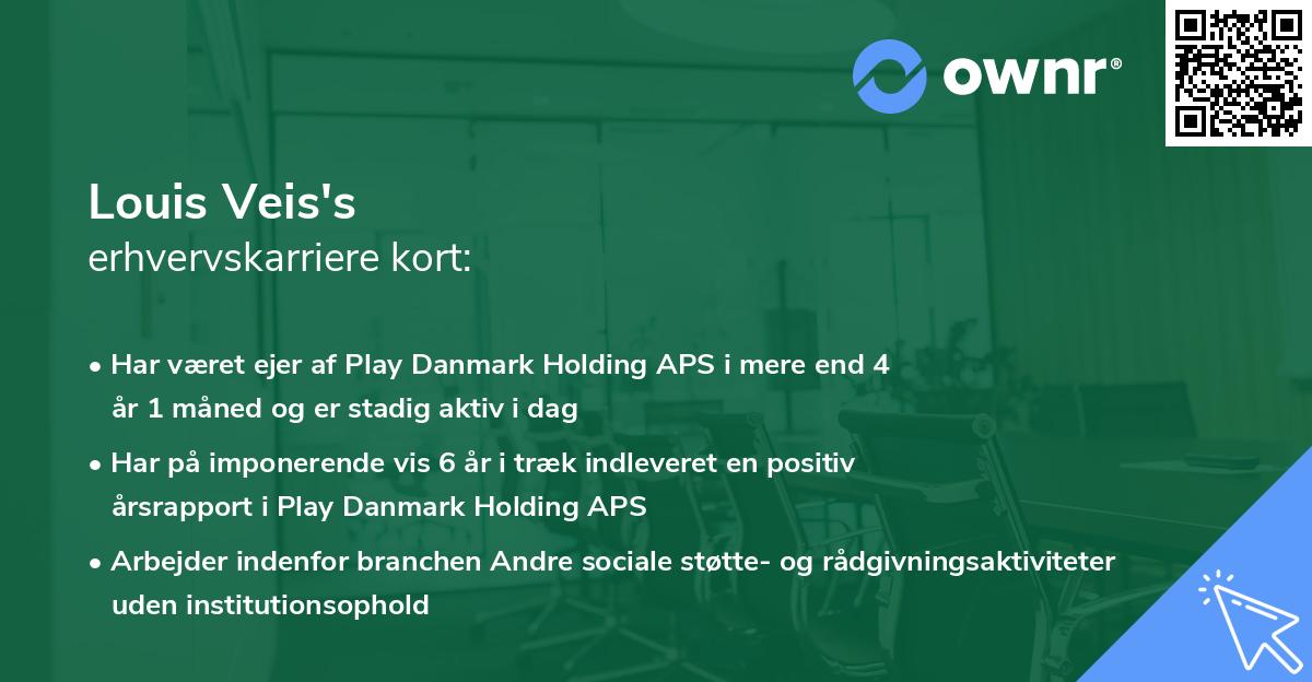 Louis Veis's erhvervskarriere kort