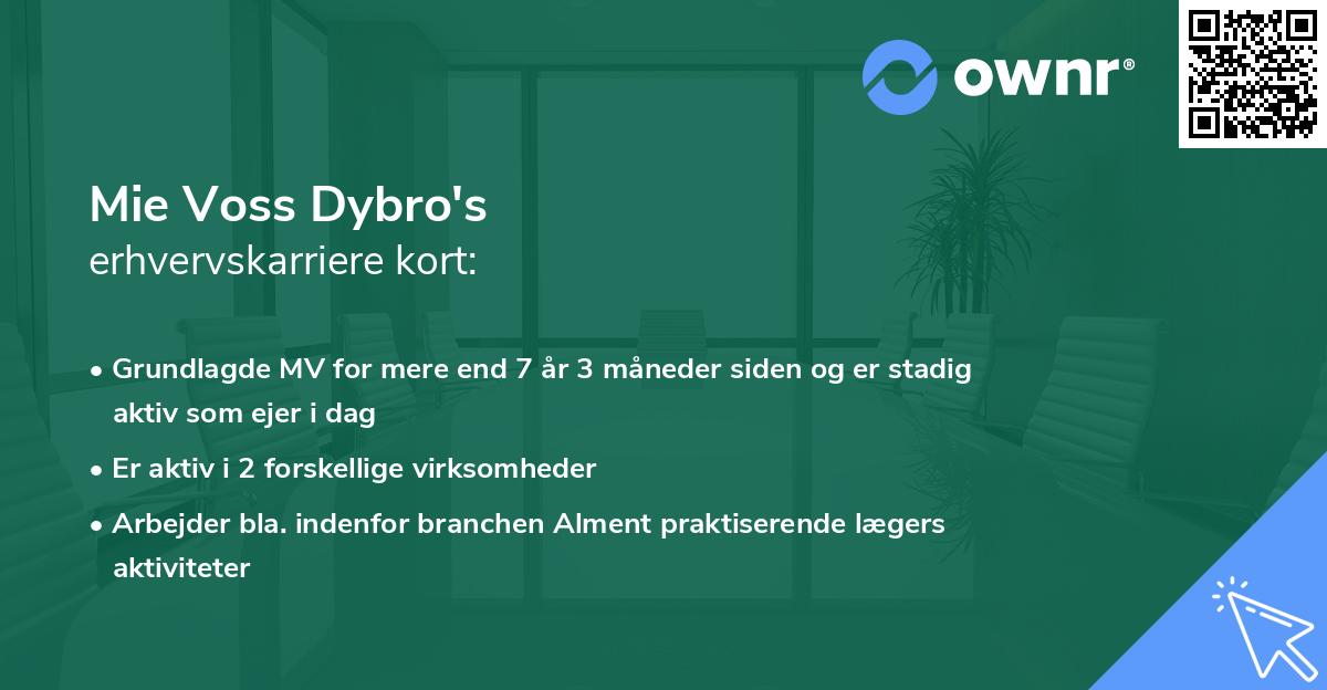 Mie Voss Dybro's erhvervskarriere kort