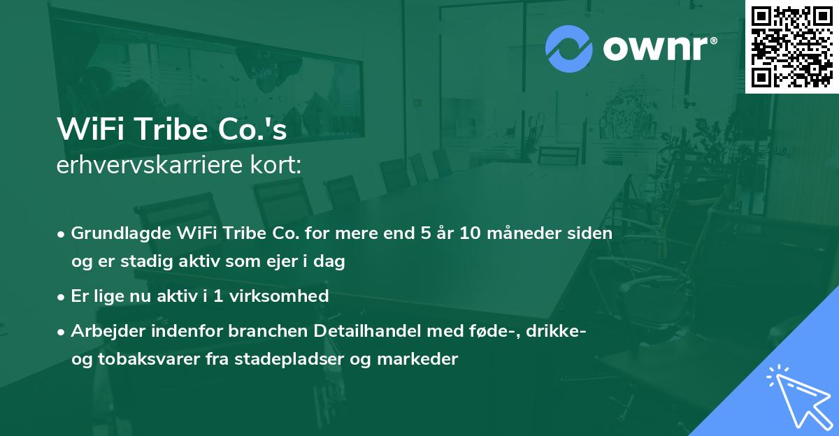 WiFi Tribe Co.'s erhvervskarriere kort