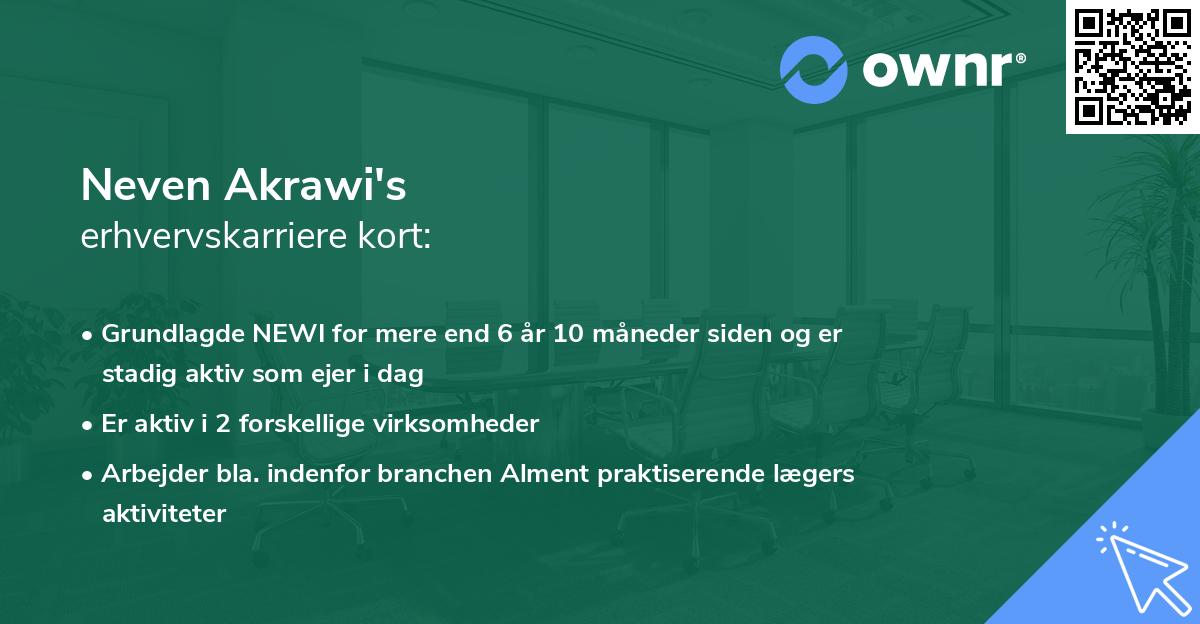 Neven Akrawi's erhvervskarriere kort