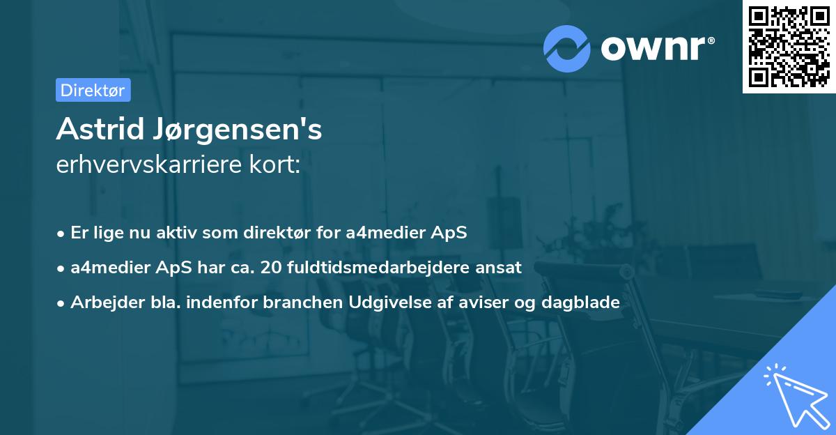 Astrid Jørgensen's erhvervskarriere kort