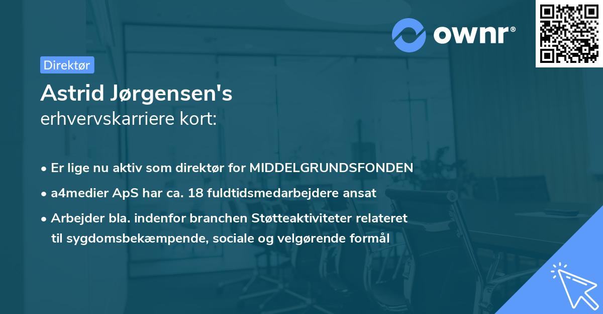 Astrid Jørgensen's erhvervskarriere kort