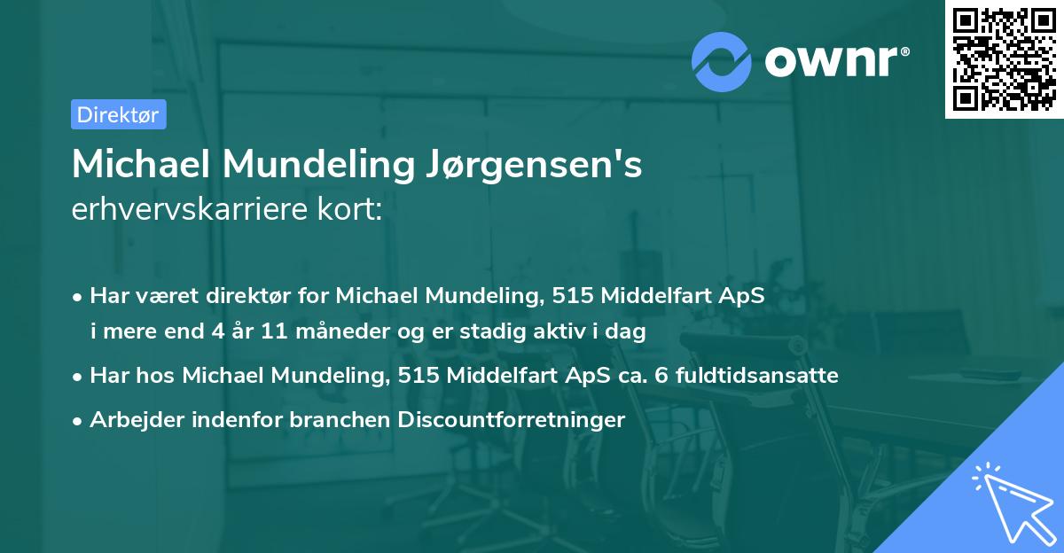 Michael Mundeling Jørgensen's erhvervskarriere kort