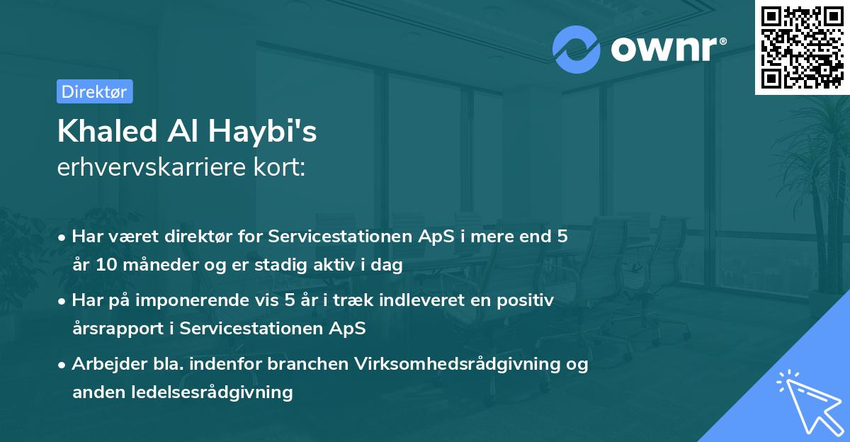 Khaled Al Haybi's erhvervskarriere kort