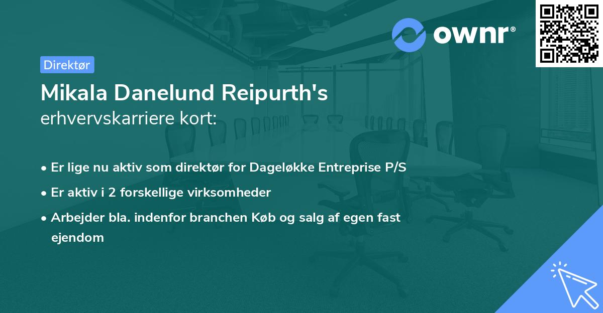 Mikala Danelund Reipurth's erhvervskarriere kort