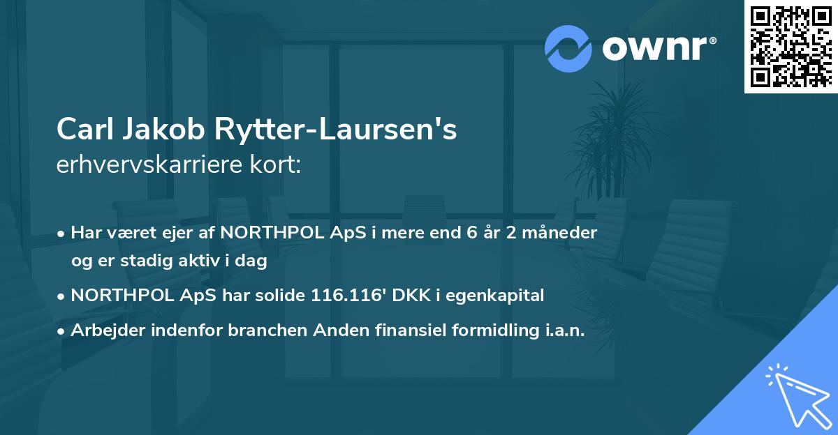 Carl Jakob Rytter-Laursen's erhvervskarriere kort