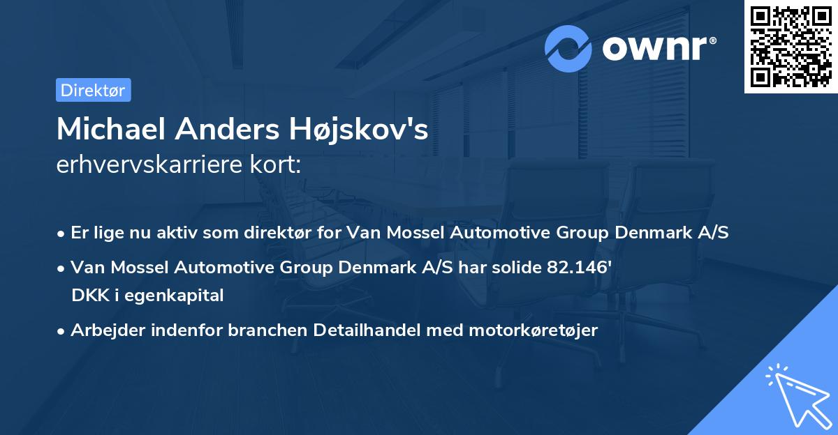Michael Anders Højskov's erhvervskarriere kort
