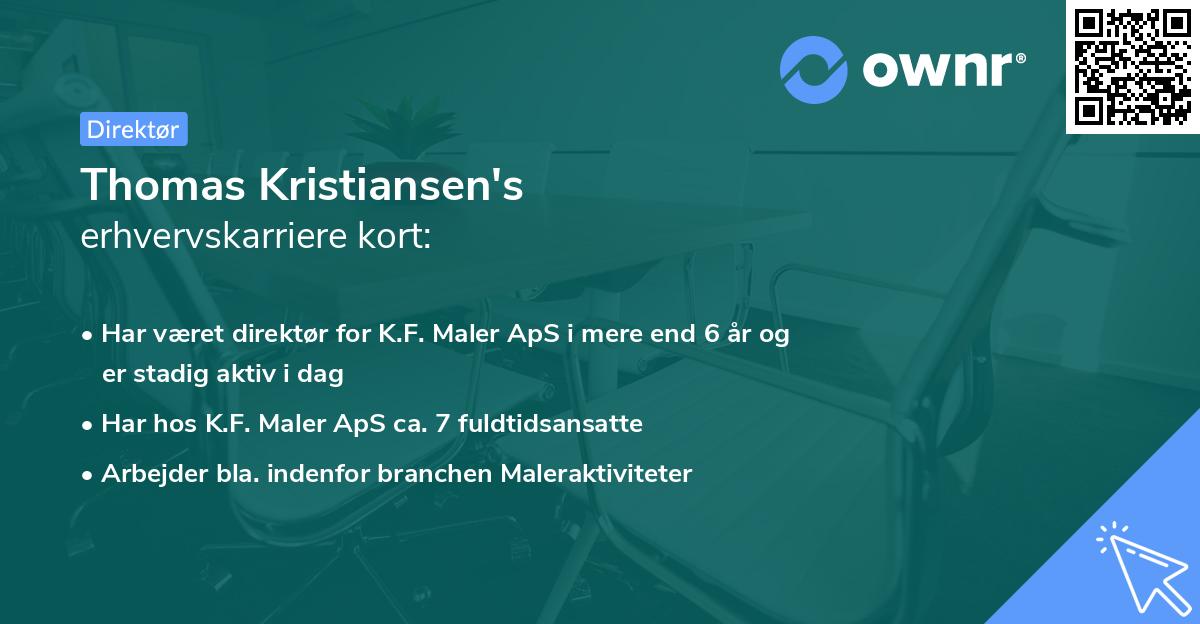 Thomas Kristiansen's erhvervskarriere kort