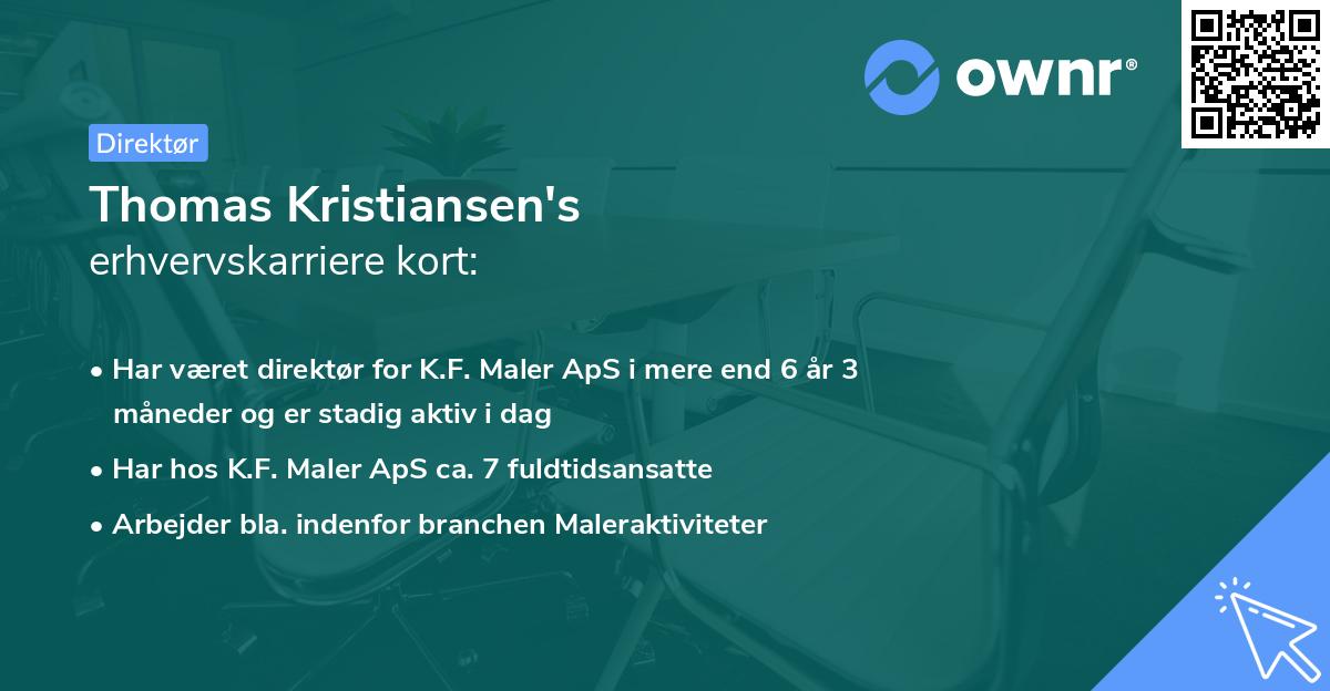 Thomas Kristiansen's erhvervskarriere kort
