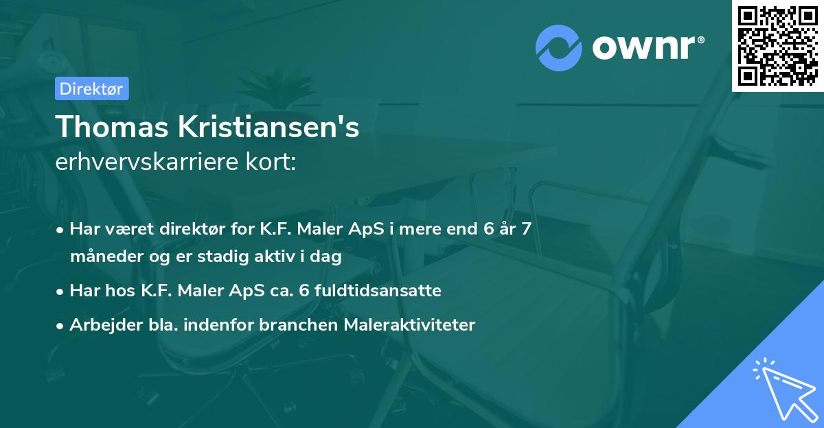Thomas Kristiansen's erhvervskarriere kort