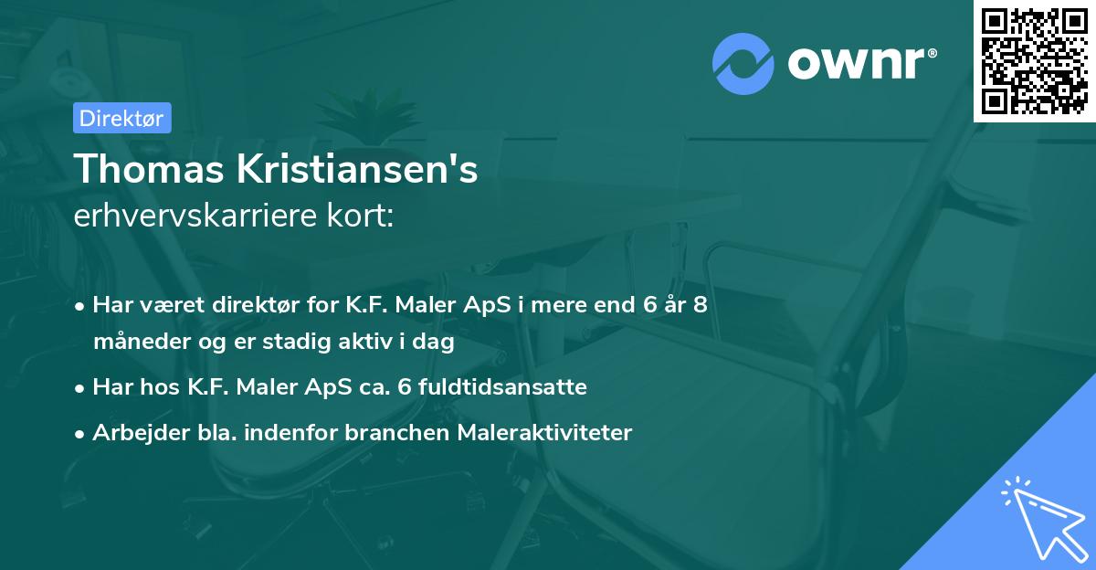 Thomas Kristiansen's erhvervskarriere kort