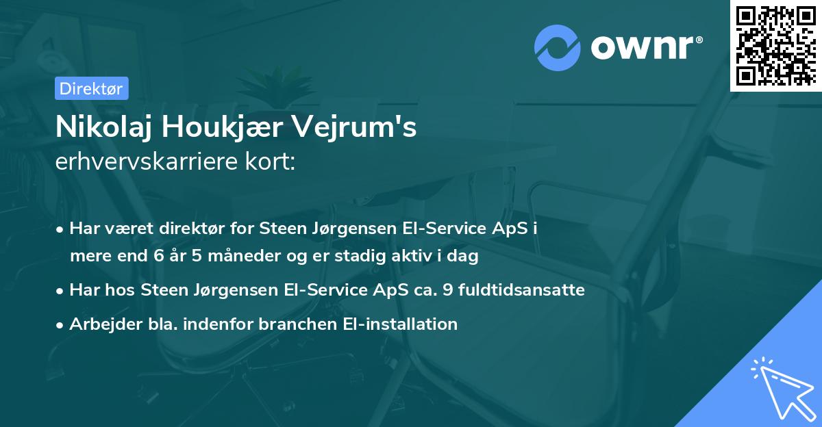 Nikolaj Houkjær Vejrum's erhvervskarriere kort