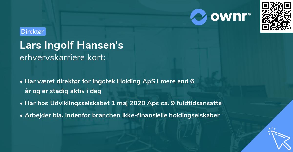 Lars Ingolf Hansen's erhvervskarriere kort