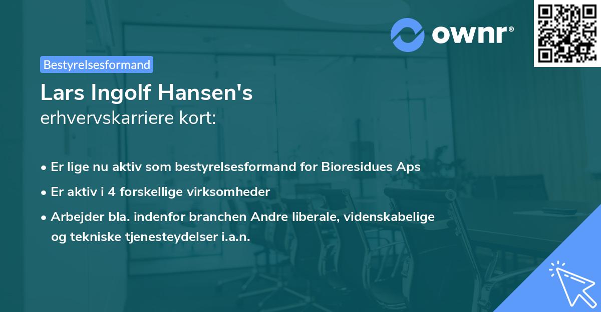 Lars Ingolf Hansen's erhvervskarriere kort